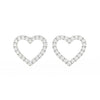 1 Ct Round Cut Moissanite Heart Stud Earrings in 14K Gold Plated