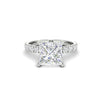 2.63Ct Princess Cut Moissanite Women Engagement Ring 14K Yellow Gold Plated