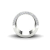 6.11CT Round Cut Moissanite Women's Wedding Band Ring 14K White Gold Plated