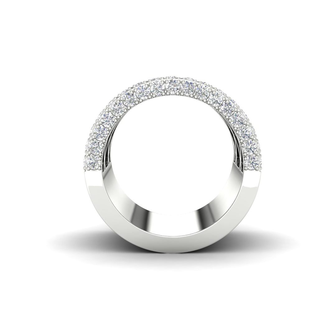 6CT Round Cut Moissanite Women's Wedding Band Ring 14K White Gold Plated