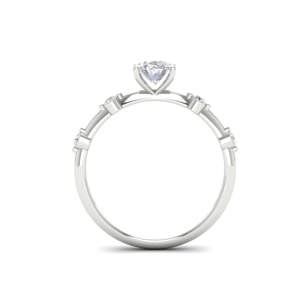 1.21 Ct Oval Cut Moissanite Solitaire Engagement Ring 14K Yellow Gold Plated
