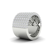 6CT Round Cut Moissanite Women's Wedding Band Ring 14K White Gold Plated