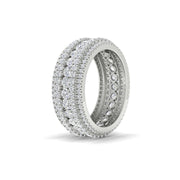 4Ct Round Cut Moissanite Men's Wedding Band Ring 14K White Gold Plated