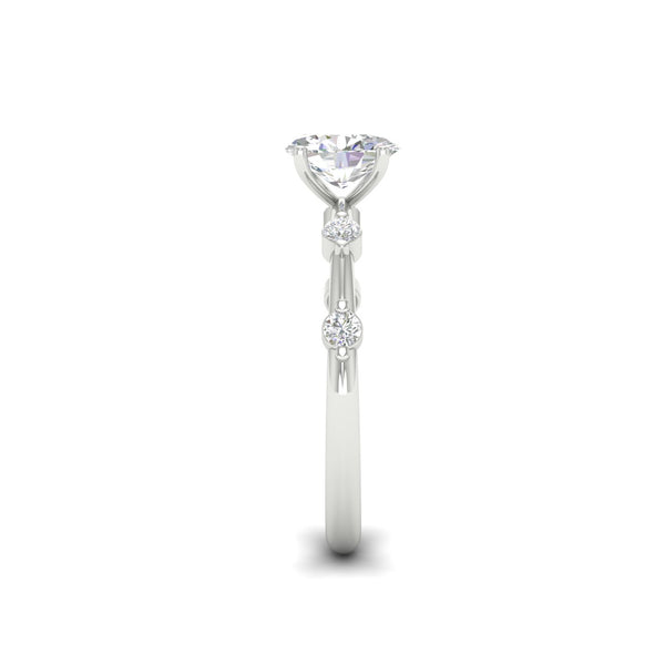 1.21 Ct Oval Cut Moissanite Solitaire Engagement Ring 14K Yellow Gold Plated