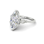 Load image into Gallery viewer, 4Ct Marquise Cut Moissanite Engagement Ring 14K Yellow Gold Plated