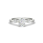 Load image into Gallery viewer, 1Ct Oval Cut Moissanite Solitaire Engagement Ring 14K Yellow Gold Plated