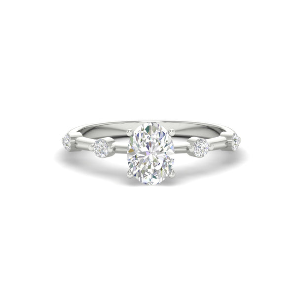 1.21 Ct Oval Cut Moissanite Solitaire Engagement Ring 14K Yellow Gold Plated
