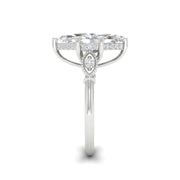 4Ct Marquise Cut Moissanite Engagement Ring 14K Yellow Gold Plated