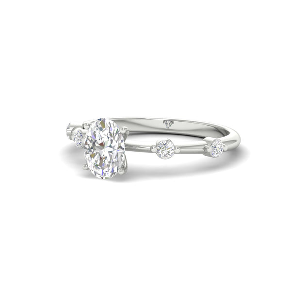 1.21 Ct Oval Cut Moissanite Solitaire Engagement Ring 14K Yellow Gold Plated