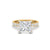 2.63Ct Princess Cut Moissanite Women Engagement Ring 14K Yellow Gold Plated