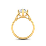 Load image into Gallery viewer, 4Ct Marquise Cut Moissanite Engagement Ring 14K Yellow Gold Plated