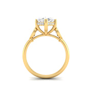 4Ct Marquise Cut Moissanite Engagement Ring 14K Yellow Gold Plated