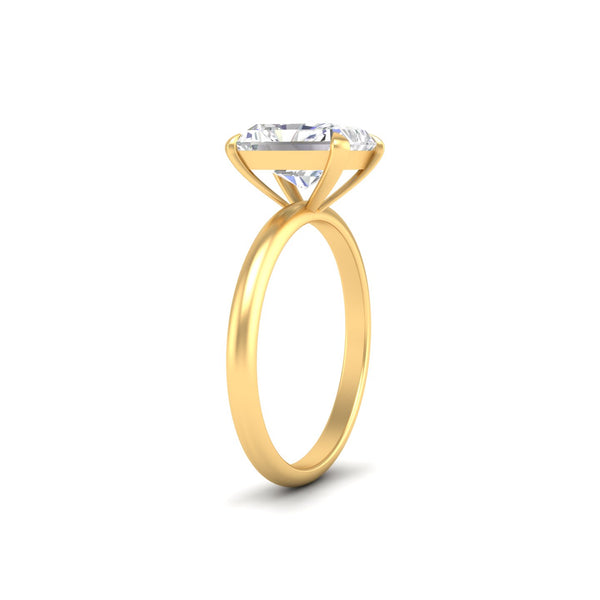 3Ct Radiant Cut Moissanite Women Solitaire Ring 14K Yellow Gold Plated